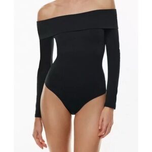 NWOT ARITZIA BABATON Contour Deco Bodysuit in Black